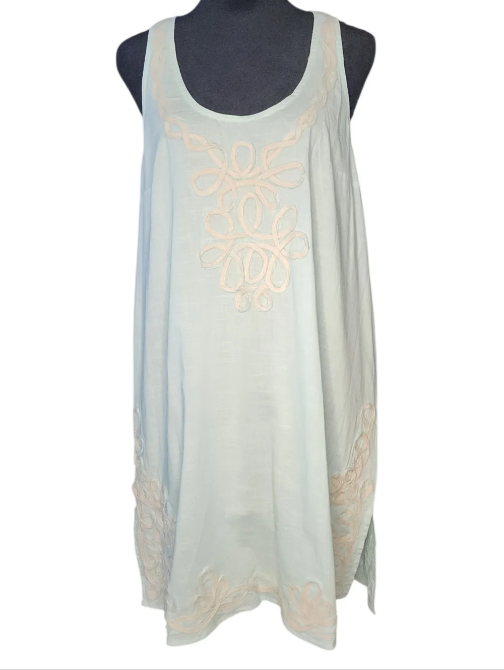 NWT Mud Pie Jessa Twill Swim Cover Dress, Womens Medium - Picture 1 of 7